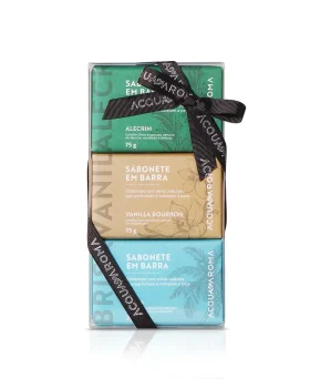 Kit Sabonete em Barra Acqua Aroma Dia a Dia 75g Alecrim, Vanilla Bourb