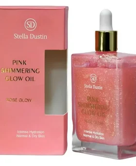 PINK SHIMMERING GLOW OIL 100 ML - STELLA DUSTIN - OLEO CORPORAL